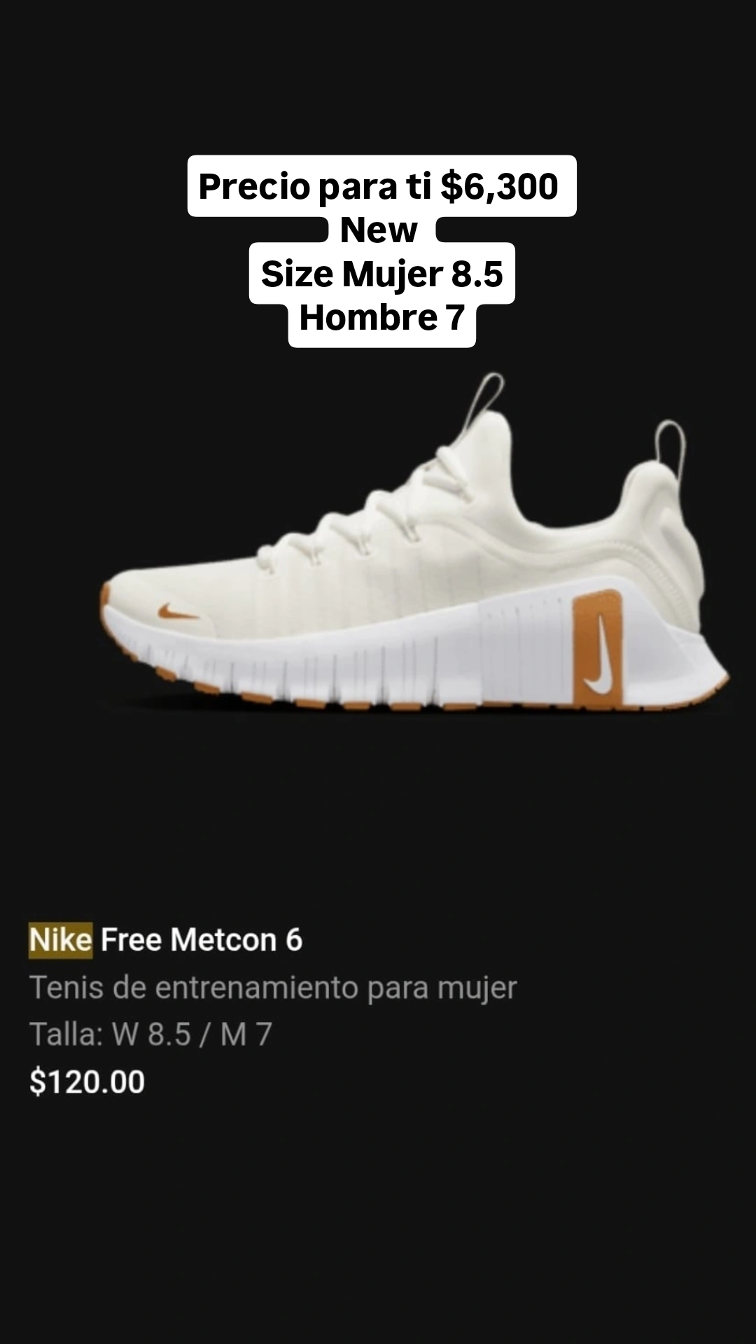 zapatos unisex - Nike Metcon 6 entrenamiento nuevo en caja 