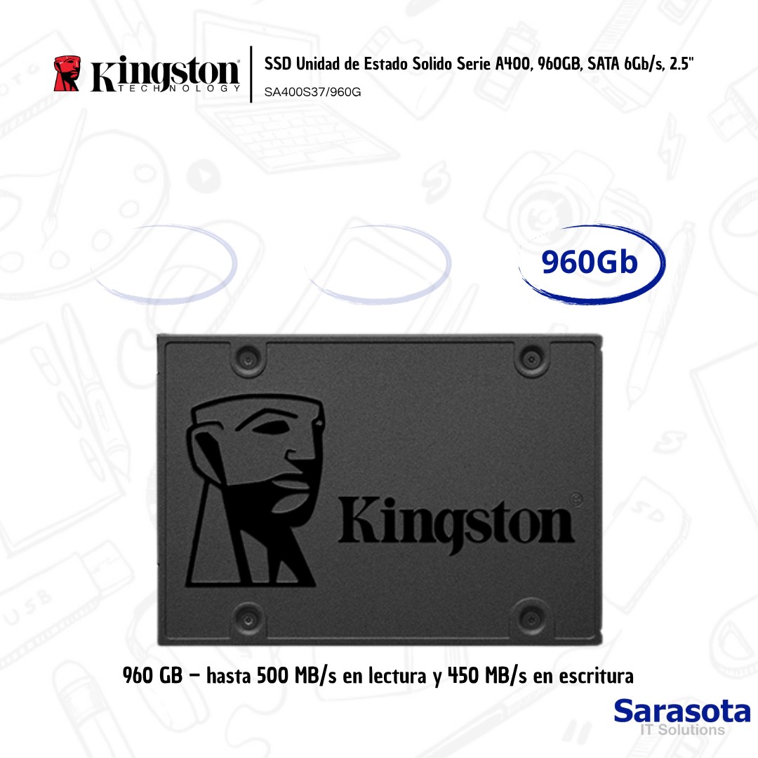 accesorios para electronica - Kingston SSD de 960Gb Serie A400 2