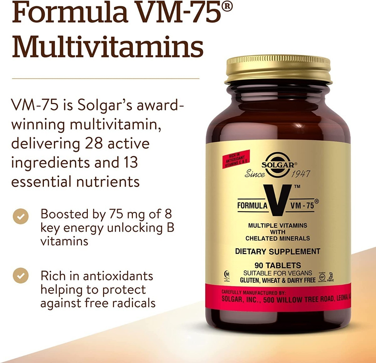 Salud y Equipamiento Médico - Multivitaminico Formula Vm-75 Con Minerales Quelados 90 Tab 2