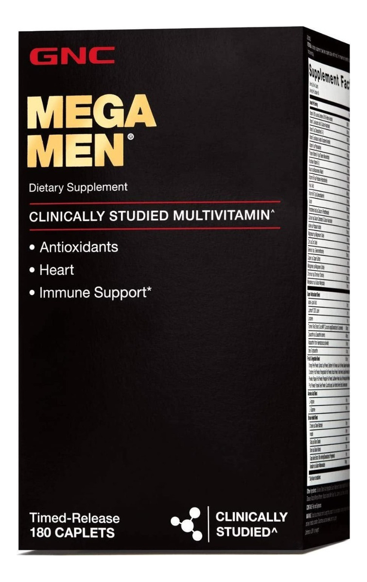 Salud y Equipamiento Médico - Gnc Mega Men Multivitaminico Antioxidantes Corazon 180 Cap 0