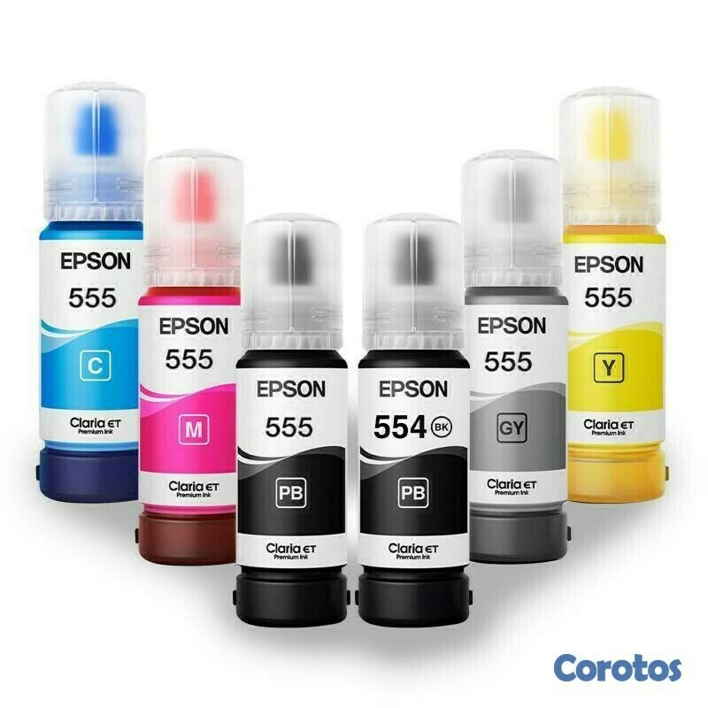 impresoras y scanners - BOTELLA DE TINTA EPSON 555  100% ORIGINALES  2