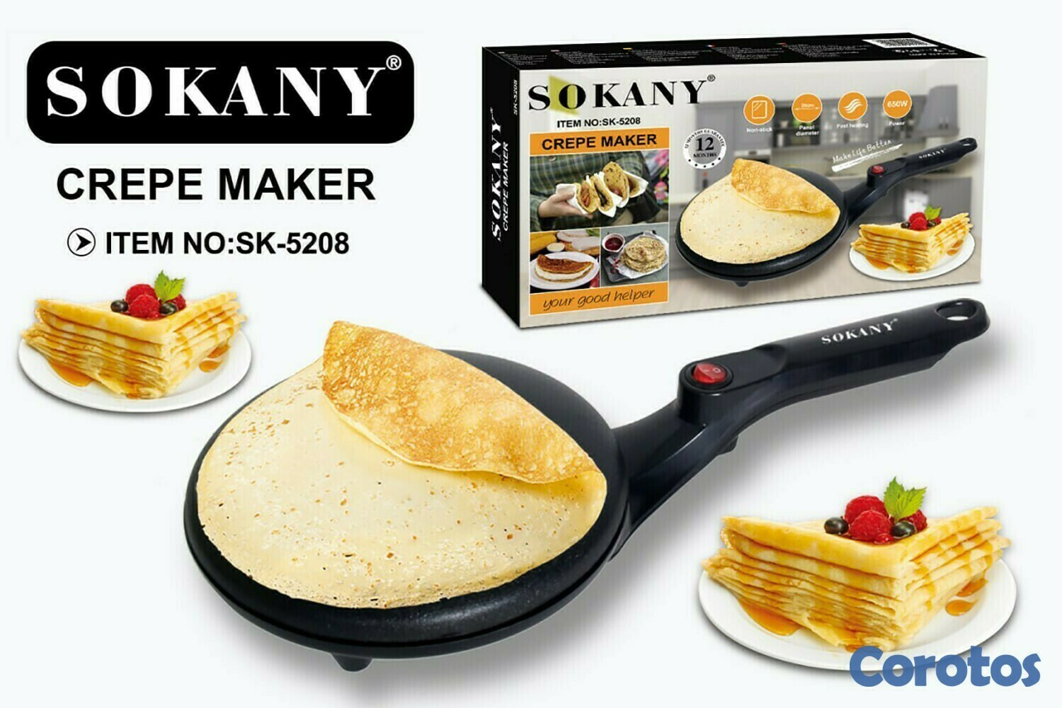 cocina - Maquina para hacer pancake tortillas Crepe Maker SK-5208 1