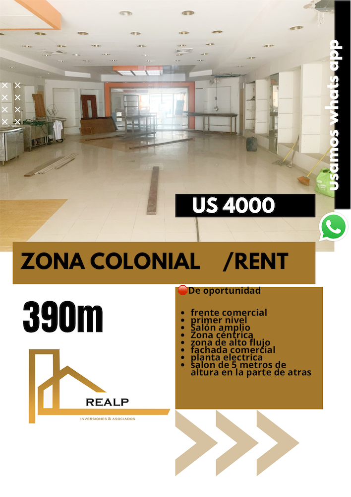 oficinas y locales comerciales - Local amplio en zona colonial 0