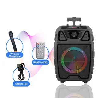camaras y audio - Bocina de 8 pulgadas 4500mah 20w Speaker bluetooth recargable + microfono 2