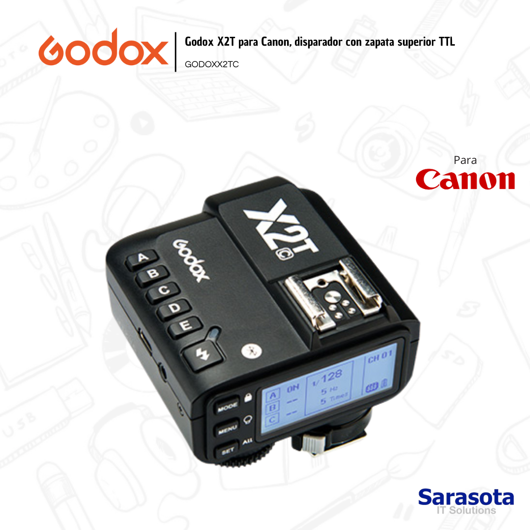 accesorios para electronica - Disparador Godox X2T para Canon Garantía 1 año 