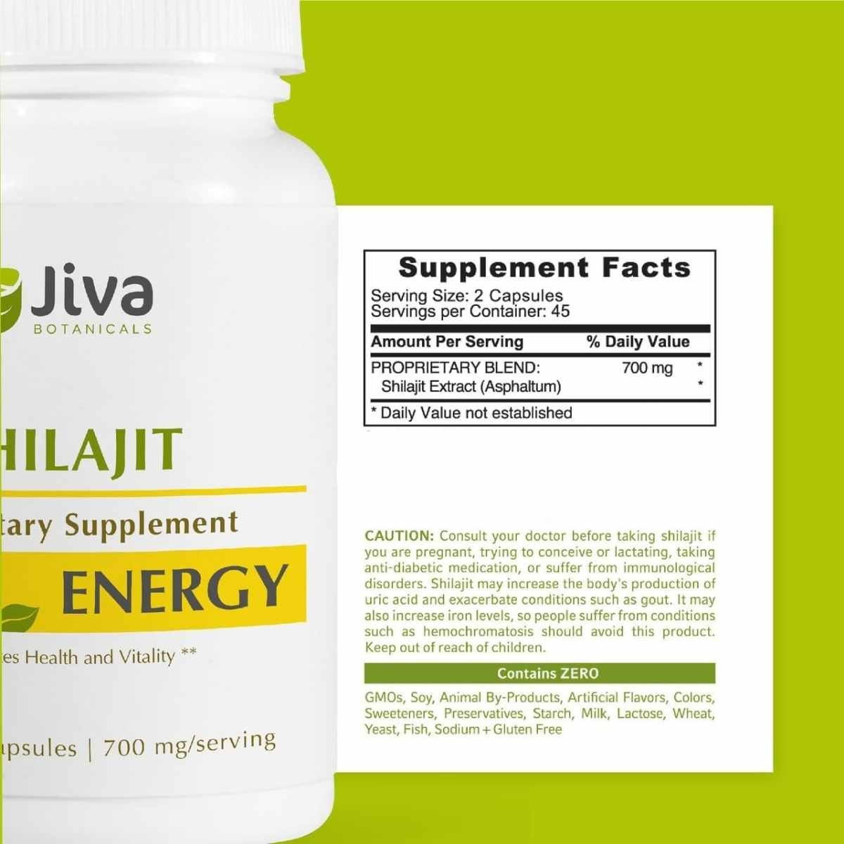 Salud y Equipamiento Médico - Shilajit 700mg 90cap Jiva Botan - - Unidad A $2588 1