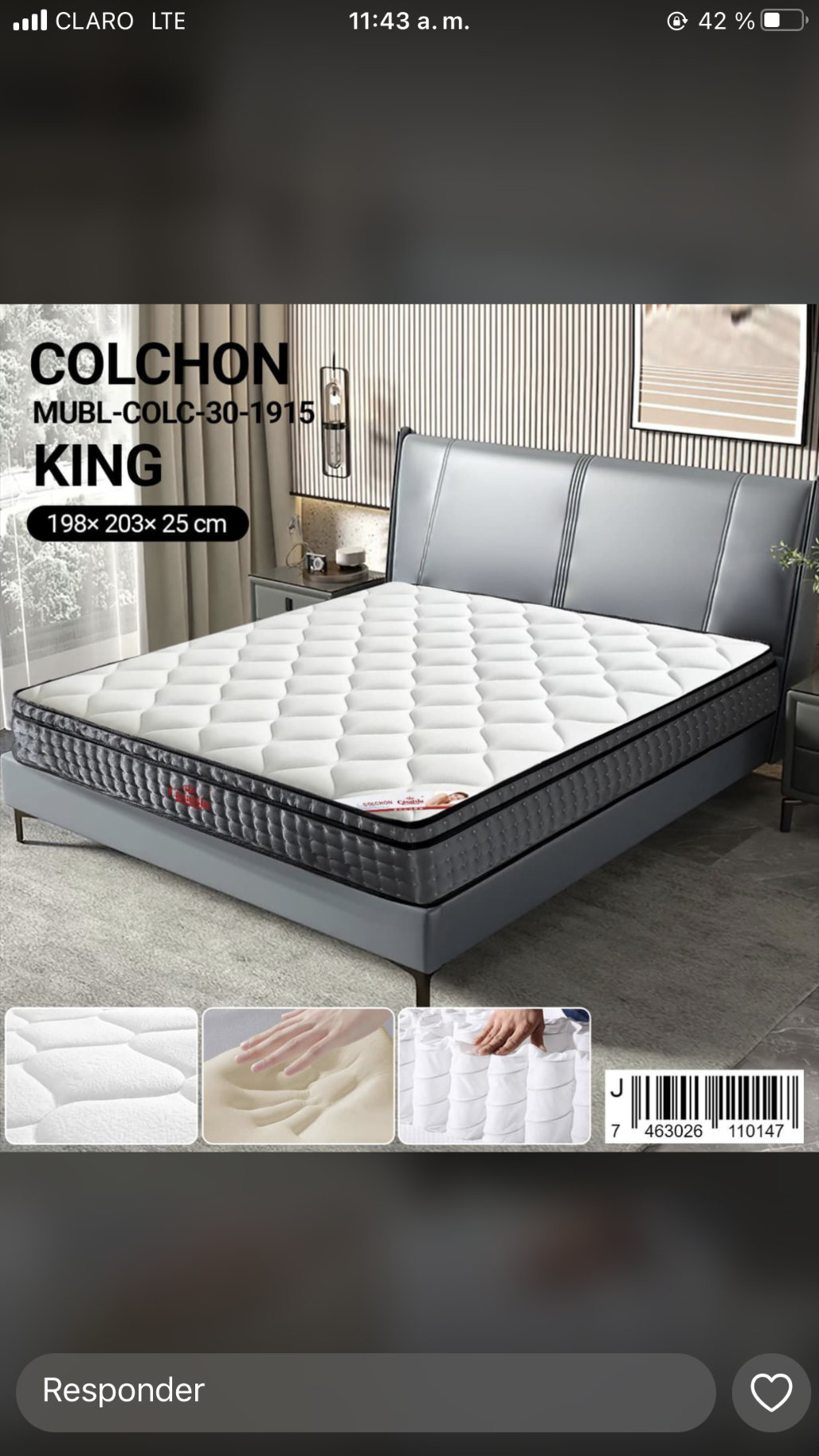 muebles y colchones - colchones a buen precio , somos tienda física  4