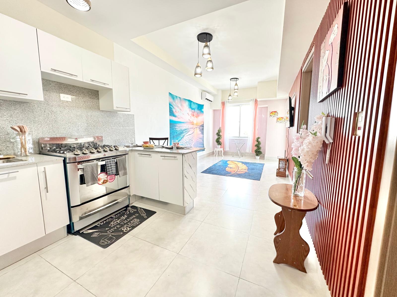 apartamentos - APTO 1 HAB., AMUEBLADO, PISO 8, TORRE BOCA DEL MAR III, BOCA CHICA, CON  VISTA   5
