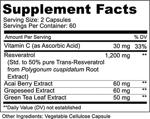 Salud y Equipamiento Médico - Resveratrol 120 Cap Hms Nutrition 1