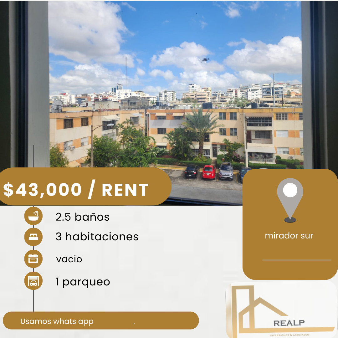 apartamentos - hermoso apartamento en mirador sur  0