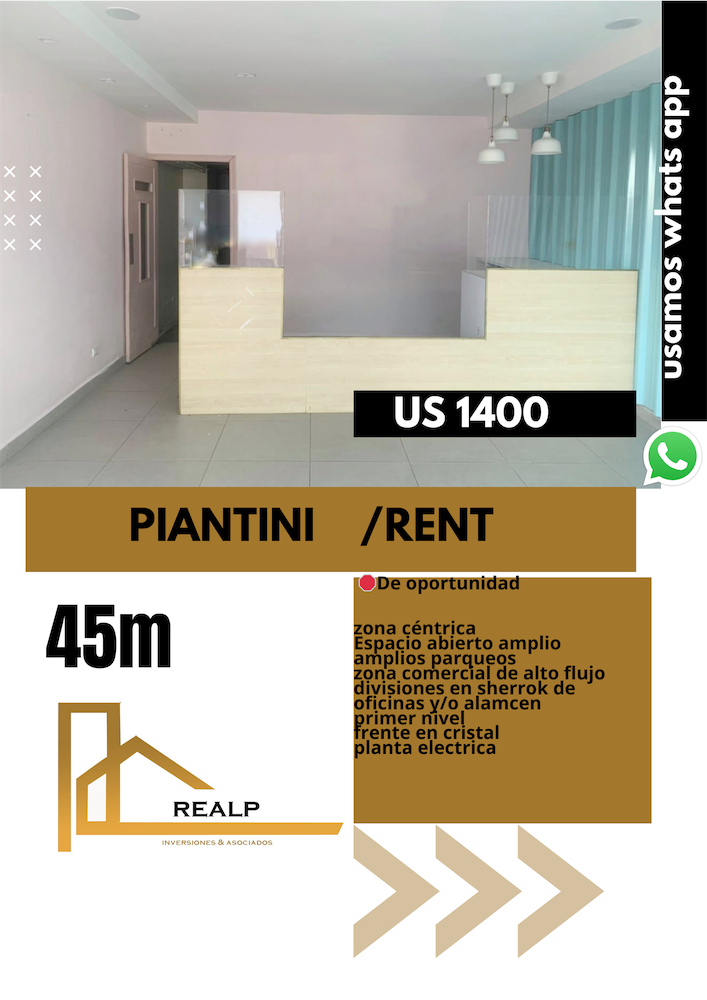 oficinas y locales comerciales - Local céntrico en Piantini 0
