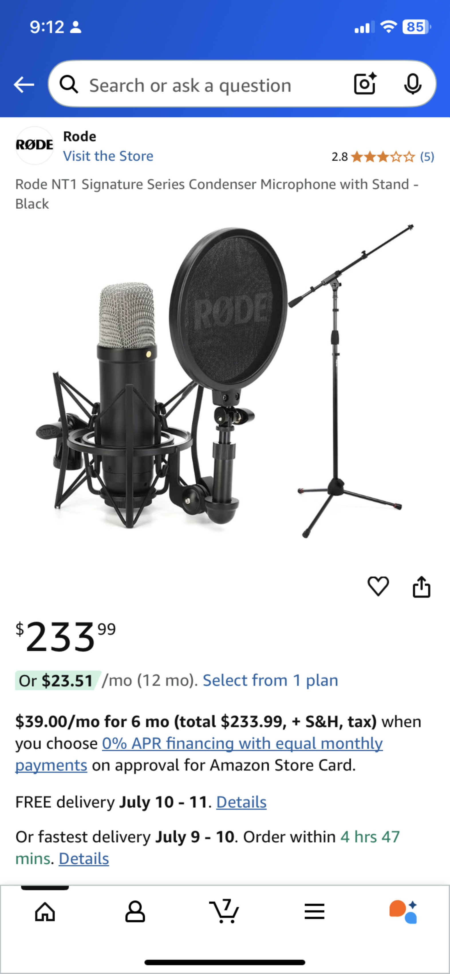 otros electronicos - combo de Microphone y Tarjeta de sonido Scarlet 212 4th generation.  0
