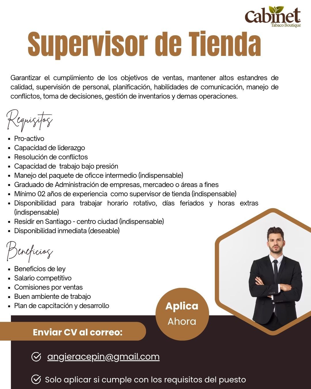 empleos disponibles - Supervisor de Tienda 0