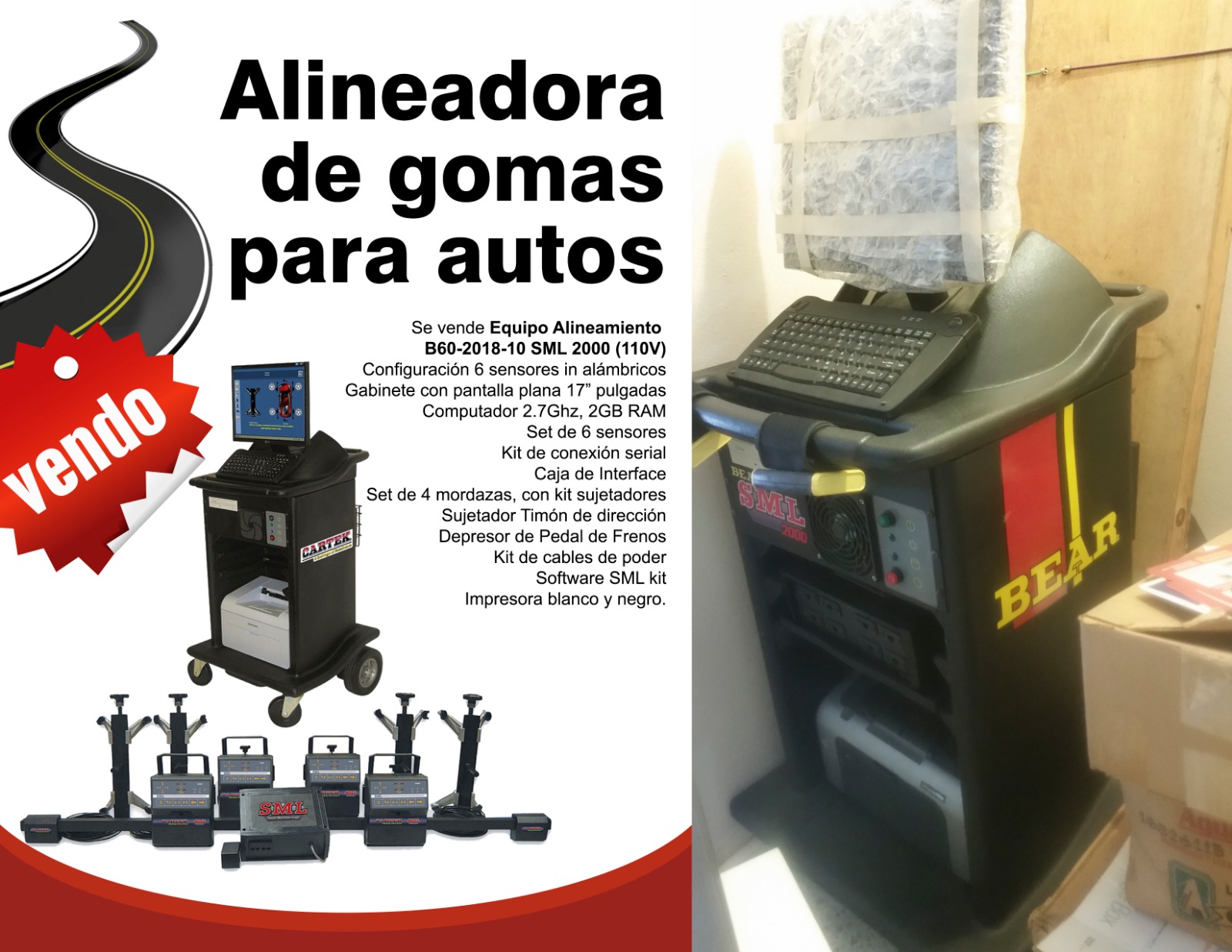 equipos profesionales - ALINEADORA GOMAS AUTOS Y CAMIONES LIVIANOS 1