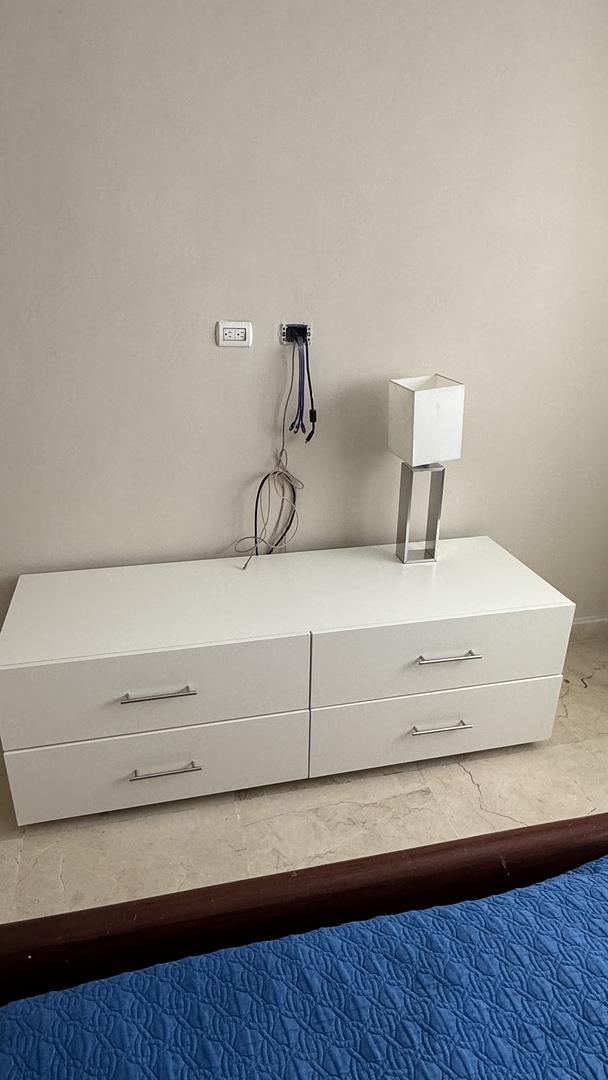 muebles y colchones - mueble TV laqueado blanco  2