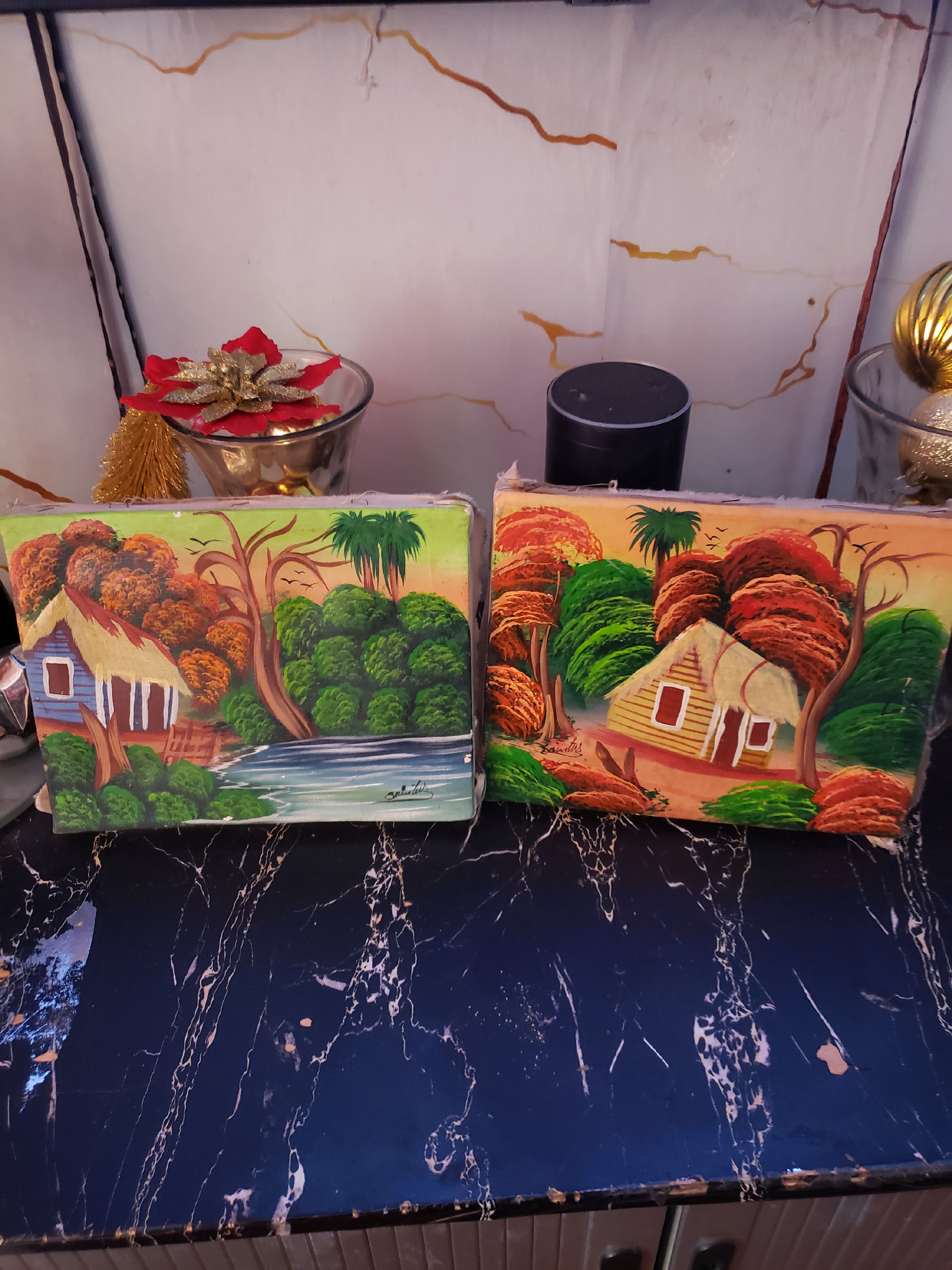 decoración y accesorios - set de cuadros, pintados a mano 2