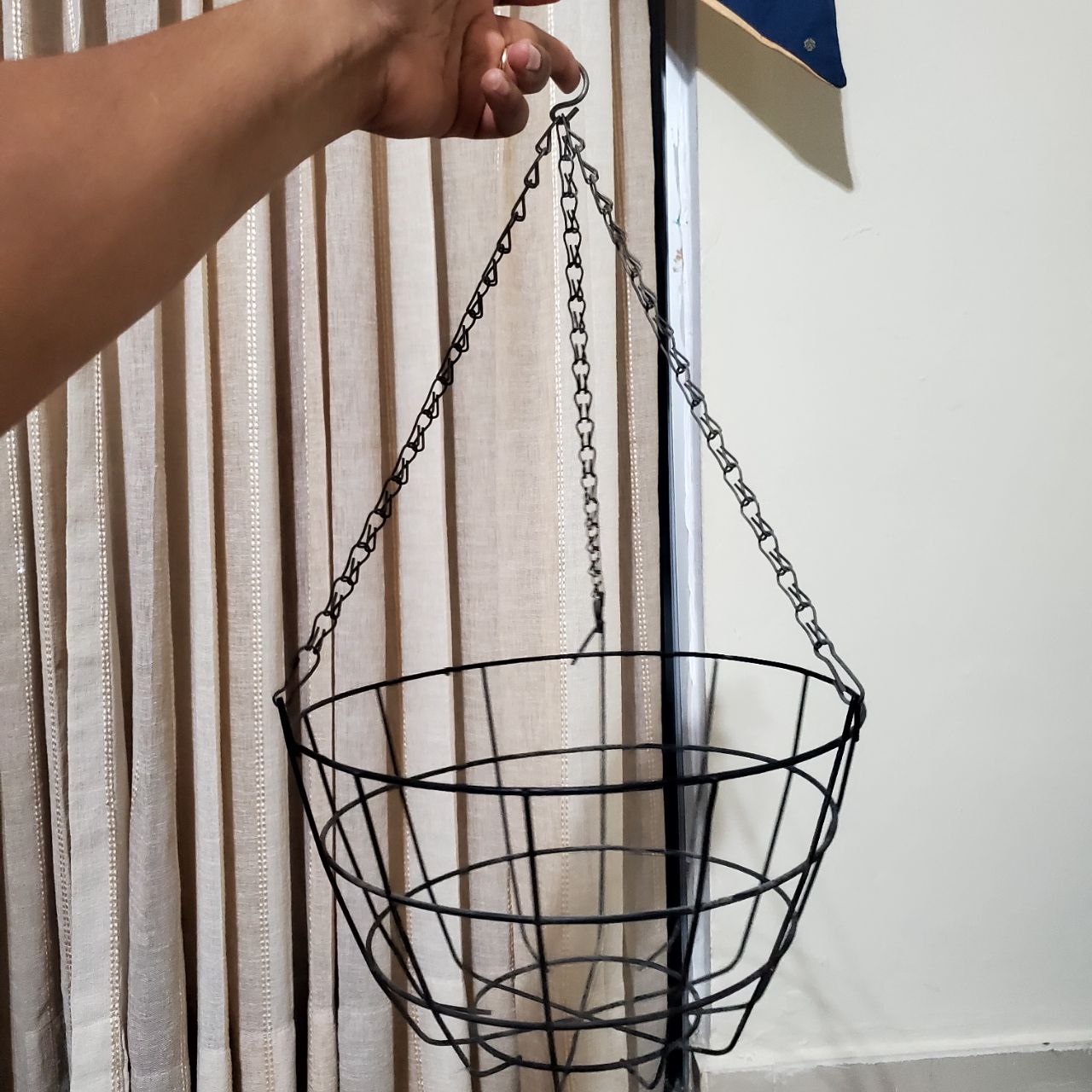 herramientas, jardines y exterior - Canasta maceta para sembrar. Exhibidor aéreo metal 9