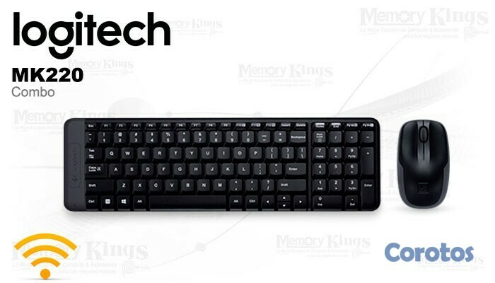 computadoras y laptops - TECLADO MOUSE LOGITECH MK220 USB WIRELESS RECEIVER 2.4GHZ WIRELESS, ESPAÑOL 