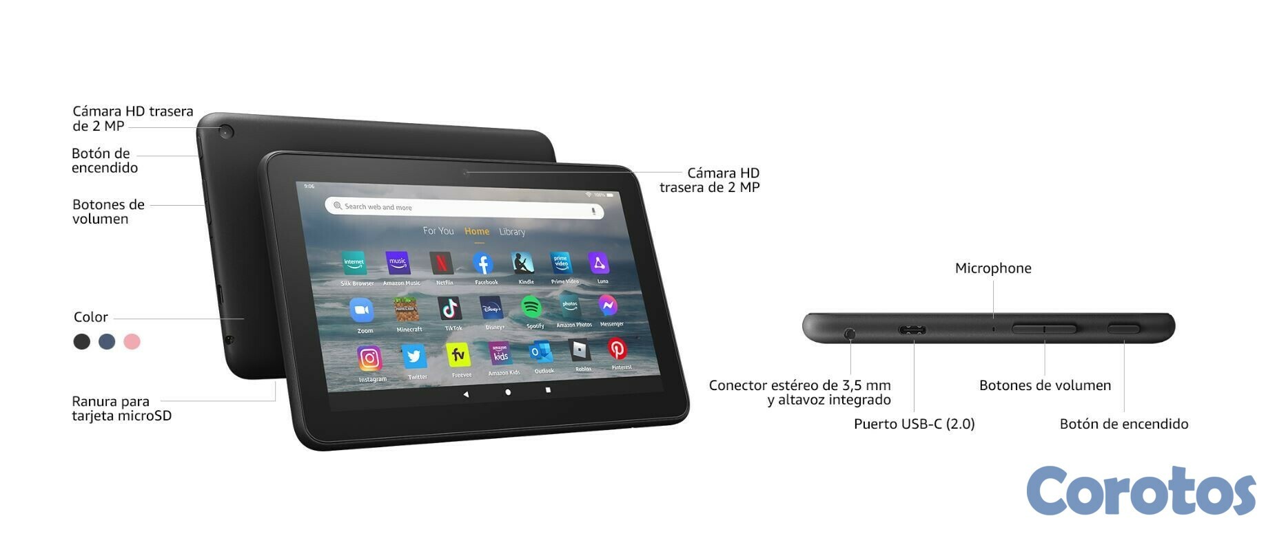 celulares y tabletas - Tablet Amazon Fire 7,pulgada de pantalla 16 GB 3