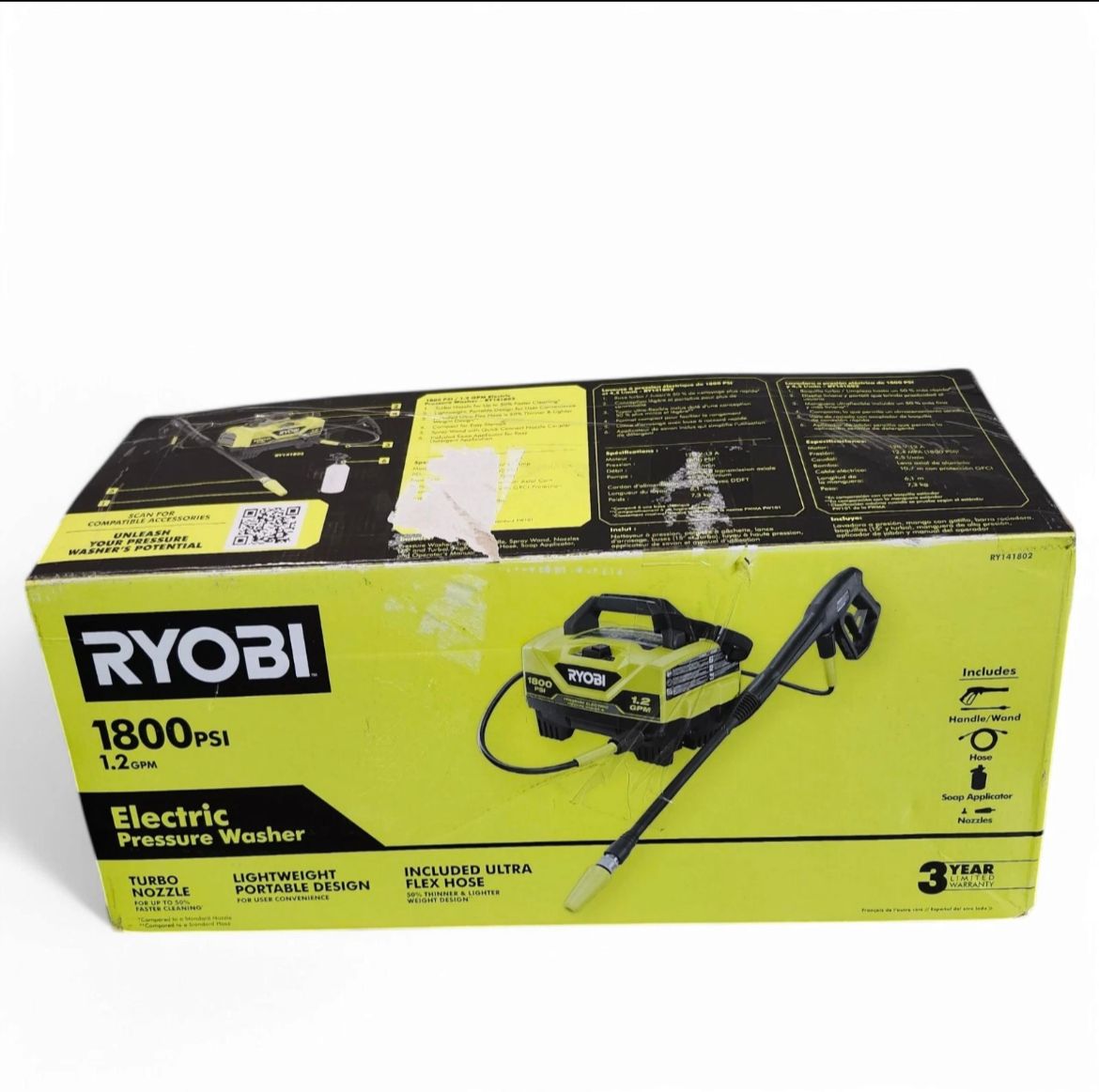 herramientas, jardines y exterior - RYOBI 1800 PSI 1.2 GPM Cold Water  Pressure Washer 0