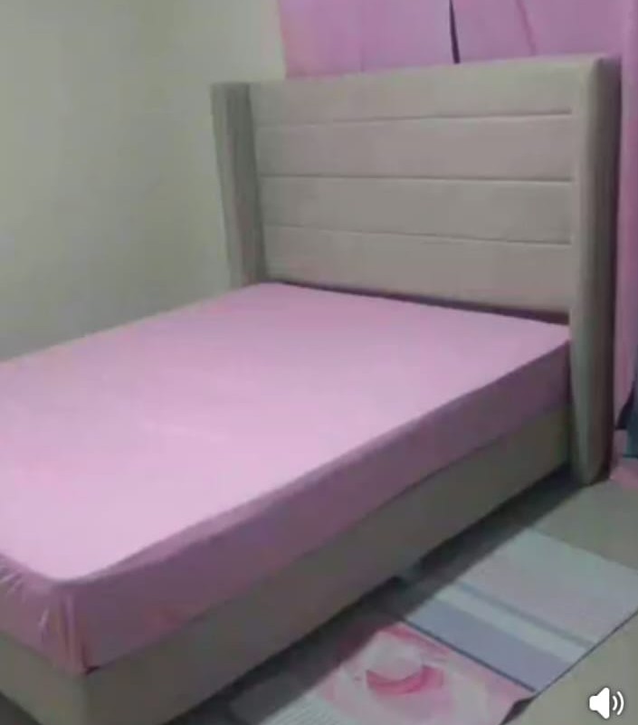 muebles y colchones - base de cama con espaldar  0