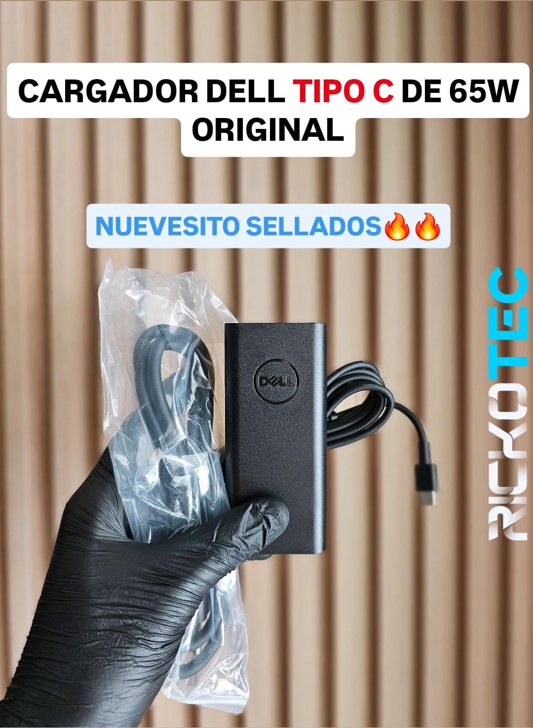 computadoras y laptops - CARGADOR DELL TIPO C 65W NUEVO ORIGINAL