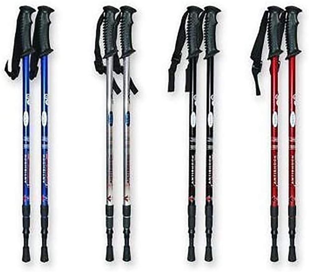Artículos Deportivos - Par de bastones de senderismo antishock Nordic Walking telescópicos ajustable  1