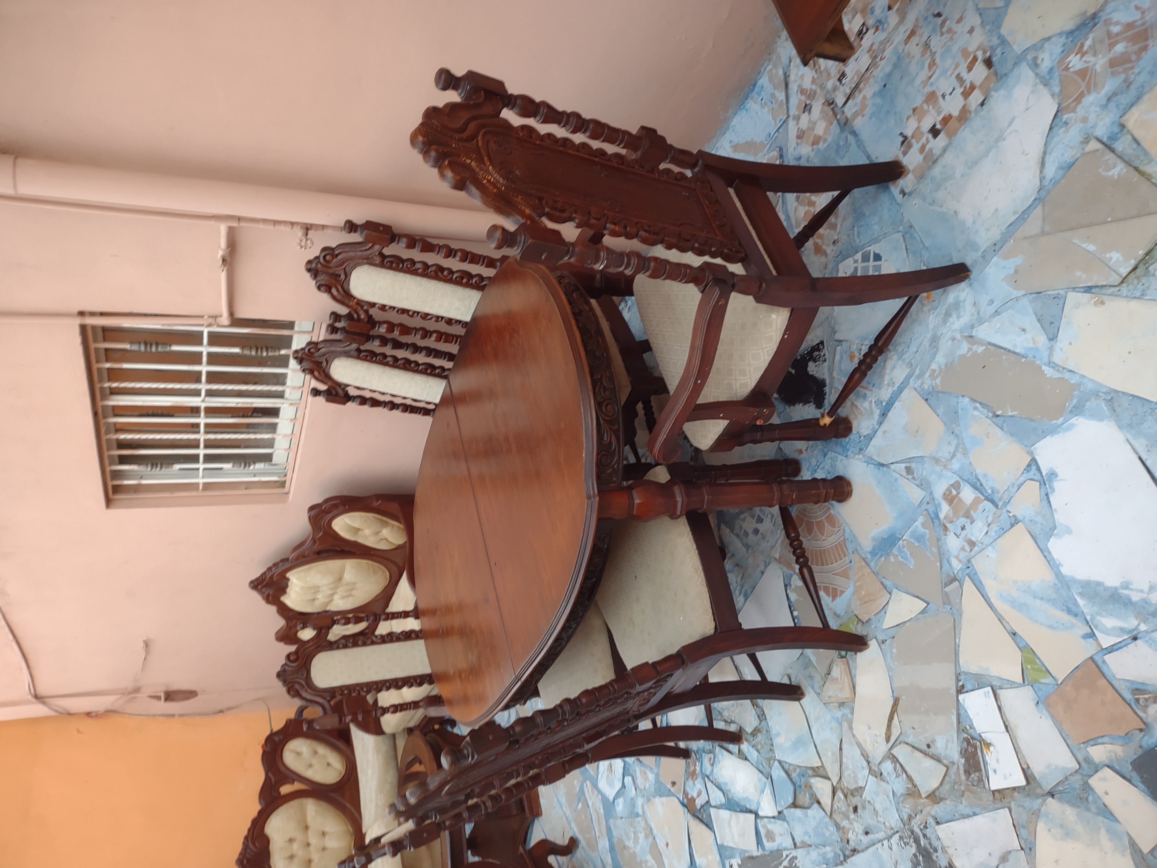 arte y antigüedades - Juego de comedor 6 sillas italiano importado  3