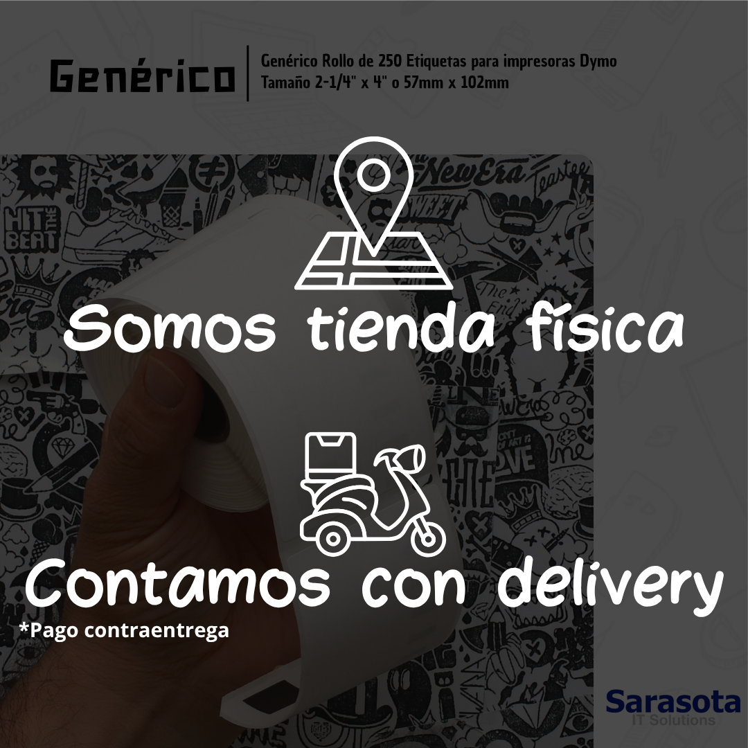 accesorios para electronica - Rollo Genérico de 250 Etiquetas para impresoras Dy 2