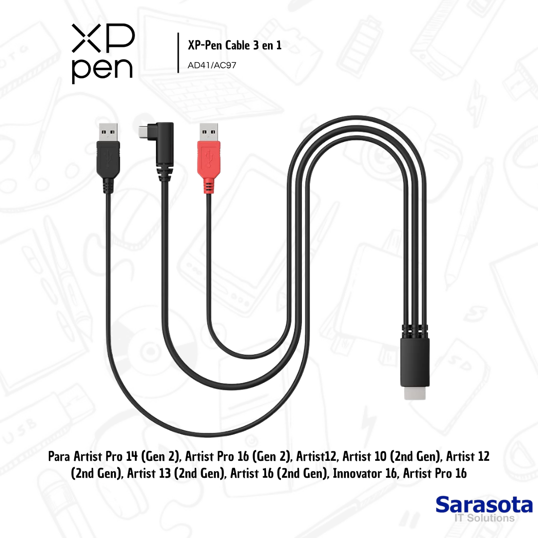 accesorios para electronica - XP-Pen Cable 3 en 1  2