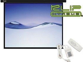 computadoras y laptops - PANTALLA KLIPX 100 PULGADAS  ELECTRICA PARA PROYECTOR BLANCA ,CONTROL REMOTO  1
