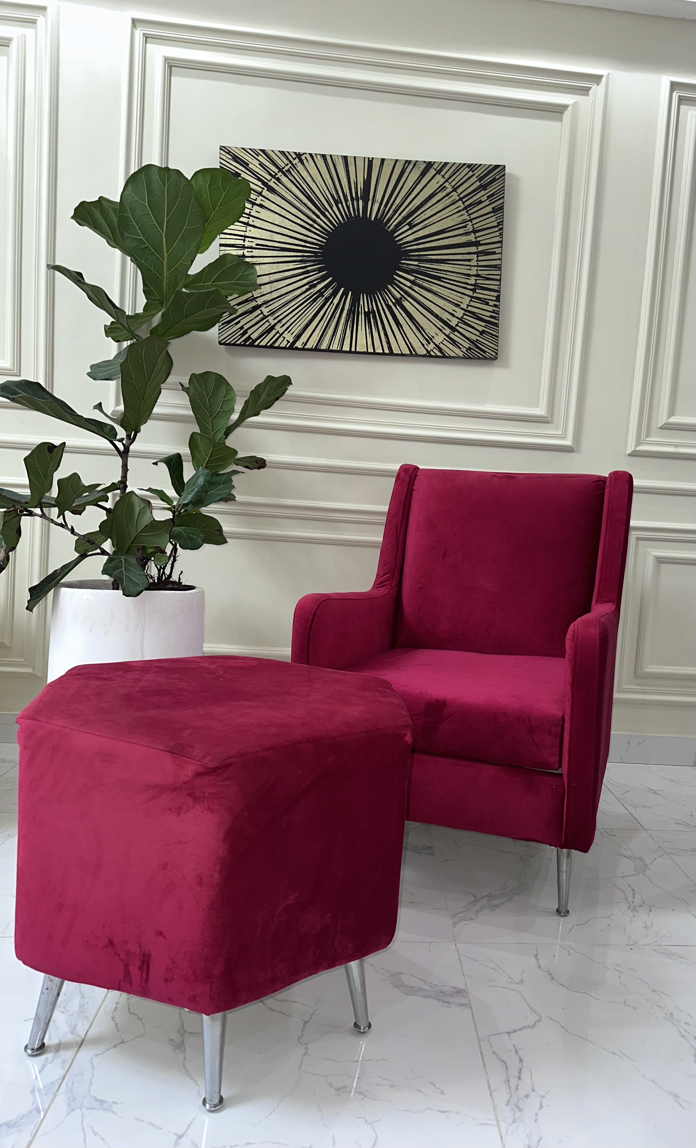muebles y colchones - Butaca más ottoman 