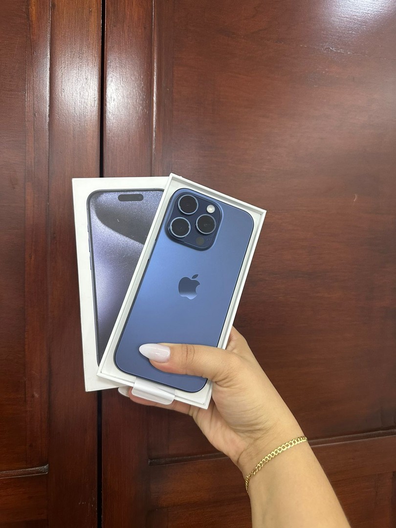 celulares y tabletas - IPHONE 15 PRO E-SIM 128GB BLUE TITANIUM CONDICION 10/10   0