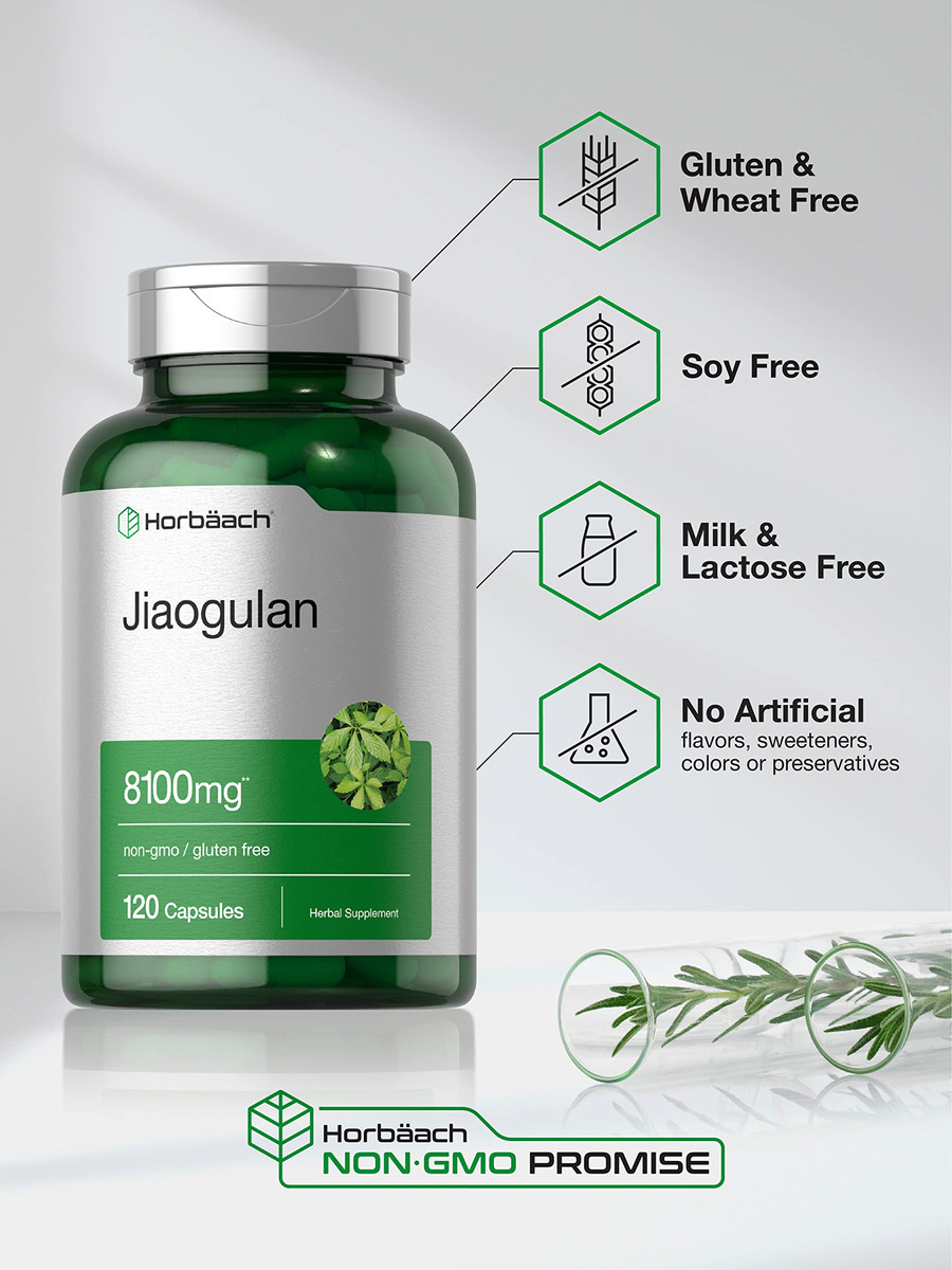 Salud y Equipamiento Médico - Jiaogulan 900 Mg 120 Cap Horbaach 3