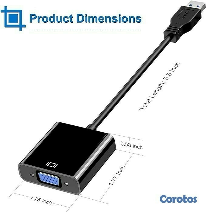 accesorios para electronica - CONVERTIDOR USB 3.0 A VGA 3