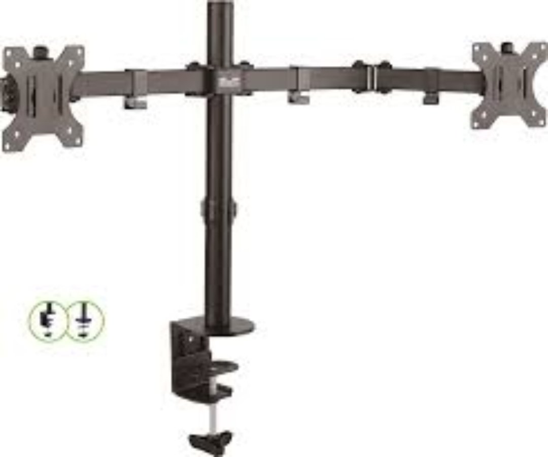 computadoras y laptops - SOPORTE PARA MONITOR LCD KLIPX DOBLE, PARA DOS MONITORES, 13-32 pulgadas  1