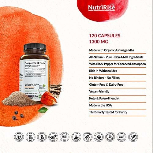 Salud y Equipamiento Médico - Ashwagandha 1300 Mg Hecho Con Polvo De Raiz De Ashwagandha 1
