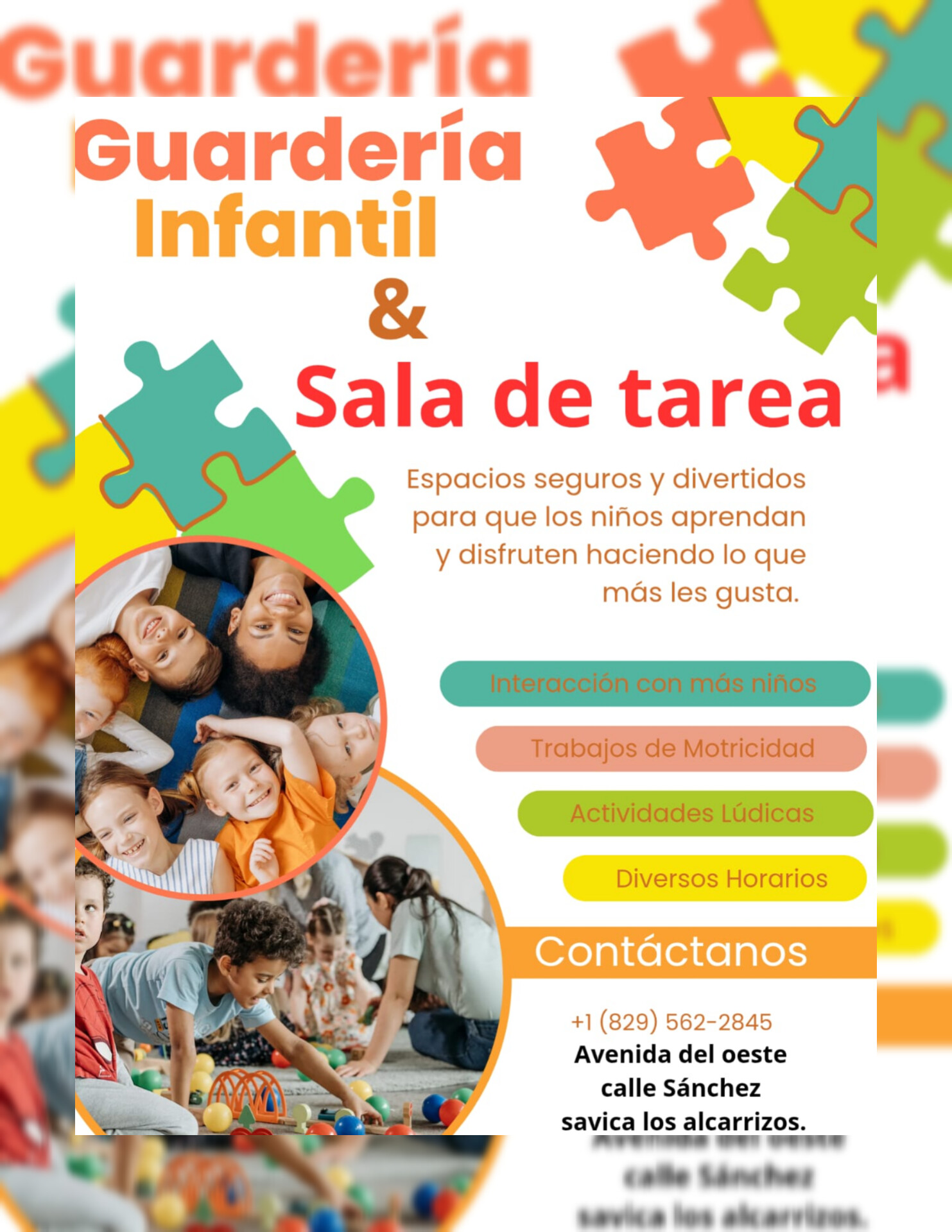 servicios profesionales - Guardería y sala de tarea 