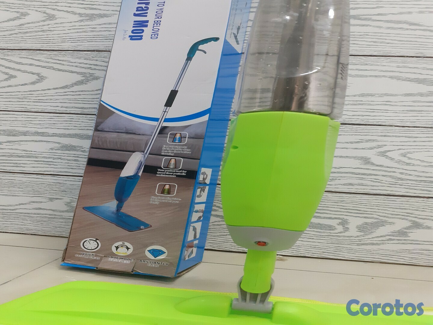 herramientas, jardines y exterior - Limpiador de piso, Suape trapeador con spray de agua 4