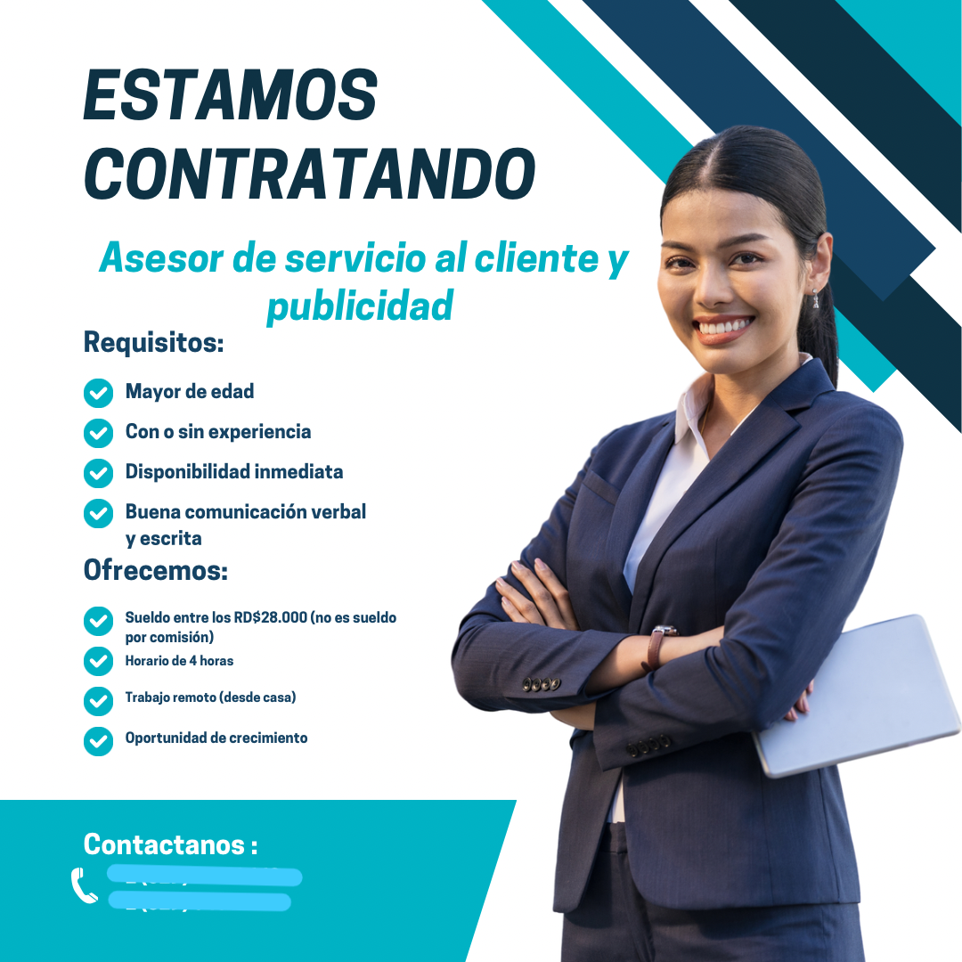 empleos disponibles - Publicidad y servicio al cliente