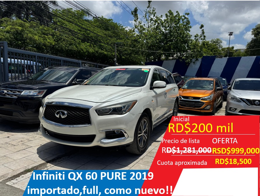 jeepetas y camionetas - INFINITI QX60 PURE 2019 FULL RECIEN IMPORTADO!!! 0