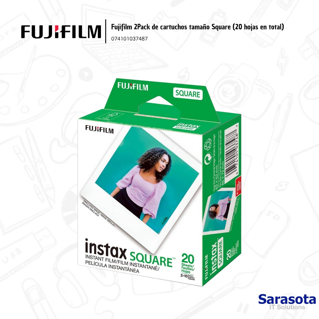 accesorios para electronica - Instax Square 2 pack de cartuchos de 10 fotos 1
