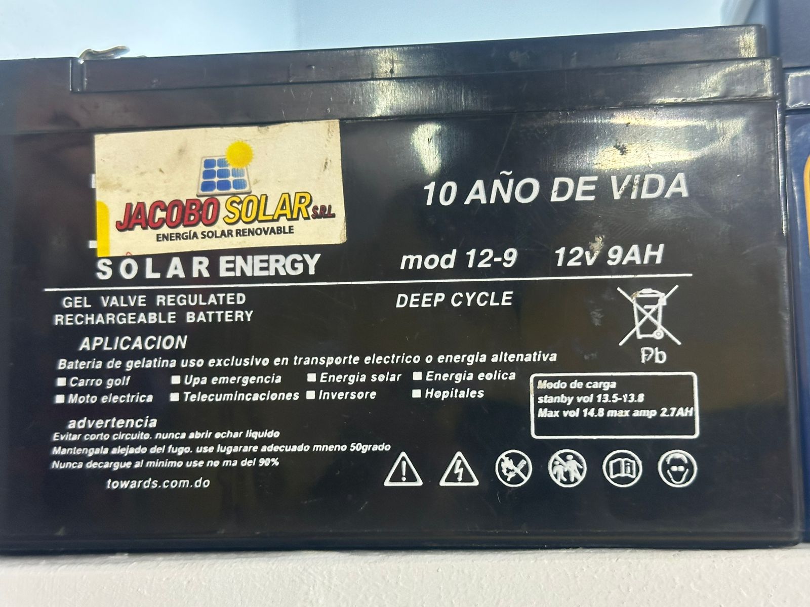 plantas e inversores - BATERIA DE GEL PARA MOTOCICLETA 12V 9AH
