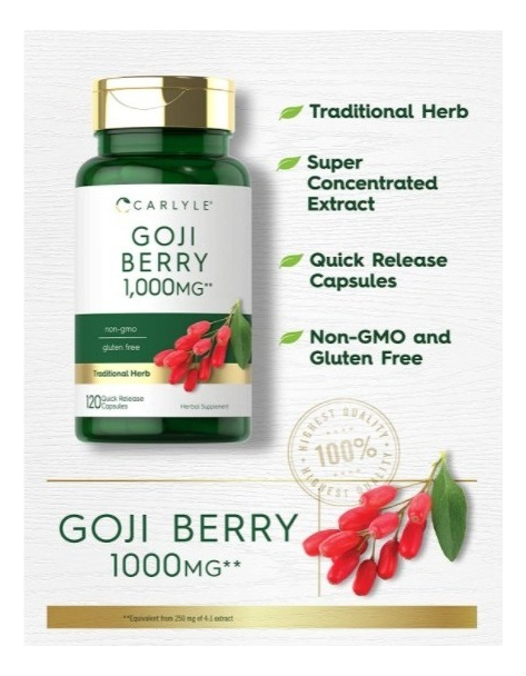 Salud y Equipamiento Médico - Baya De Goji 1000 Mg | 120 Uds 3