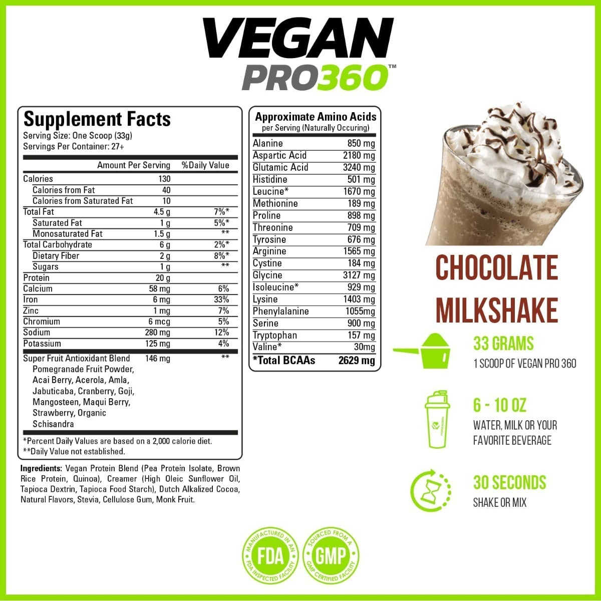 Salud y Equipamiento Médico - Proteina Vegana 907g Chocolate 1