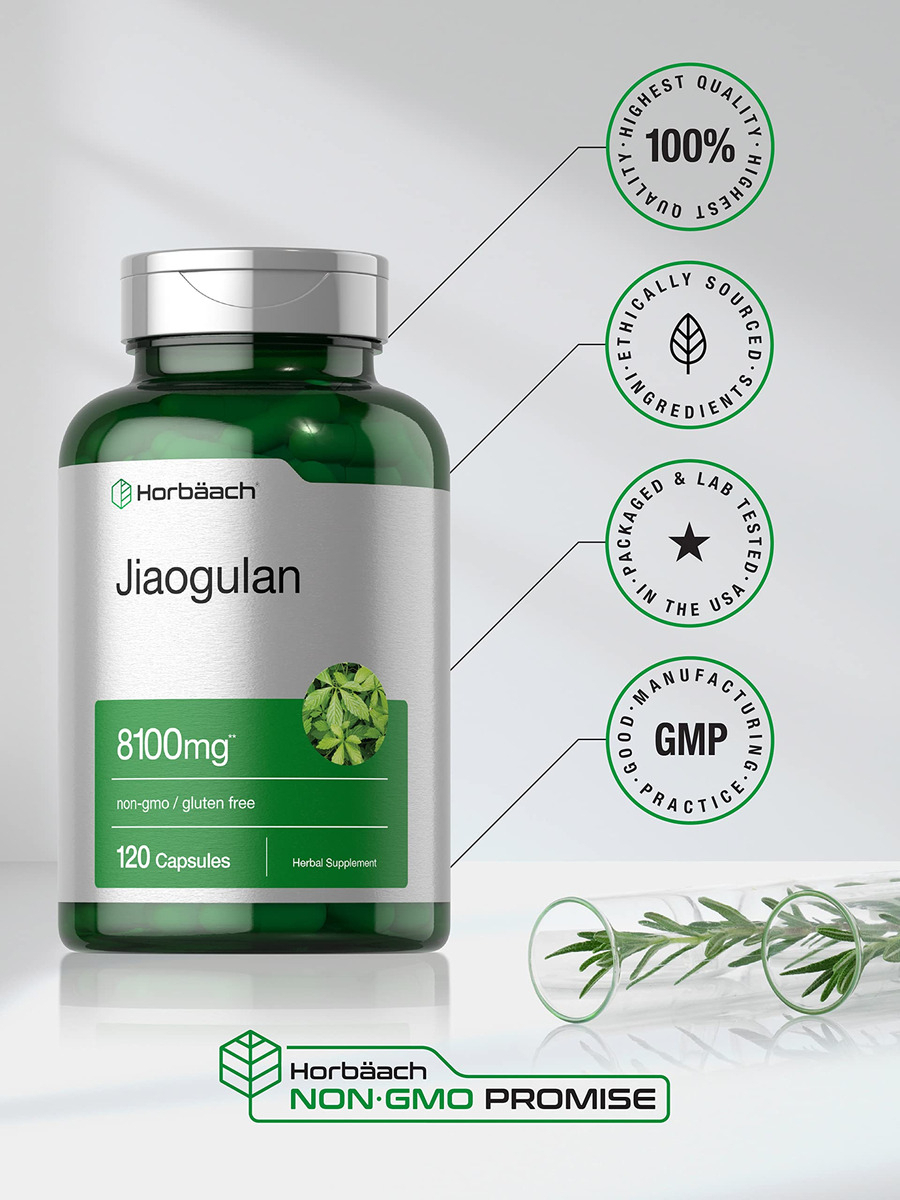 Salud y Equipamiento Médico - Jiaogulan 900 Mg 120 Cap Horbaach 4