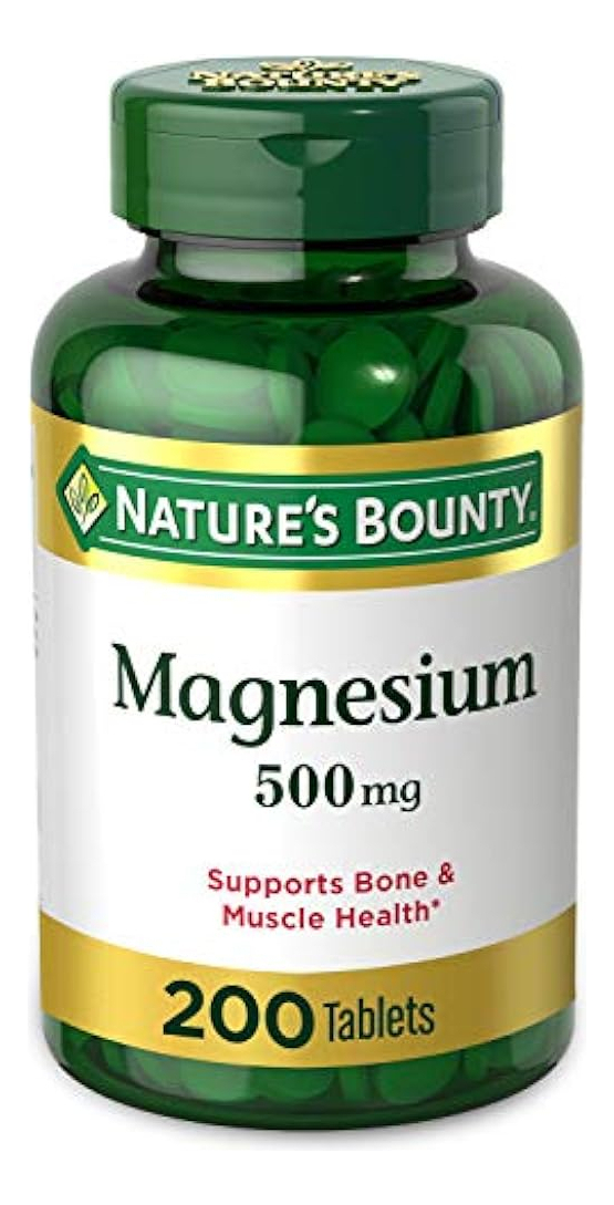 Salud y Equipamiento Médico - Magnesium By Nature's Bounty, Tabletas De Magnesio De 500 Mg