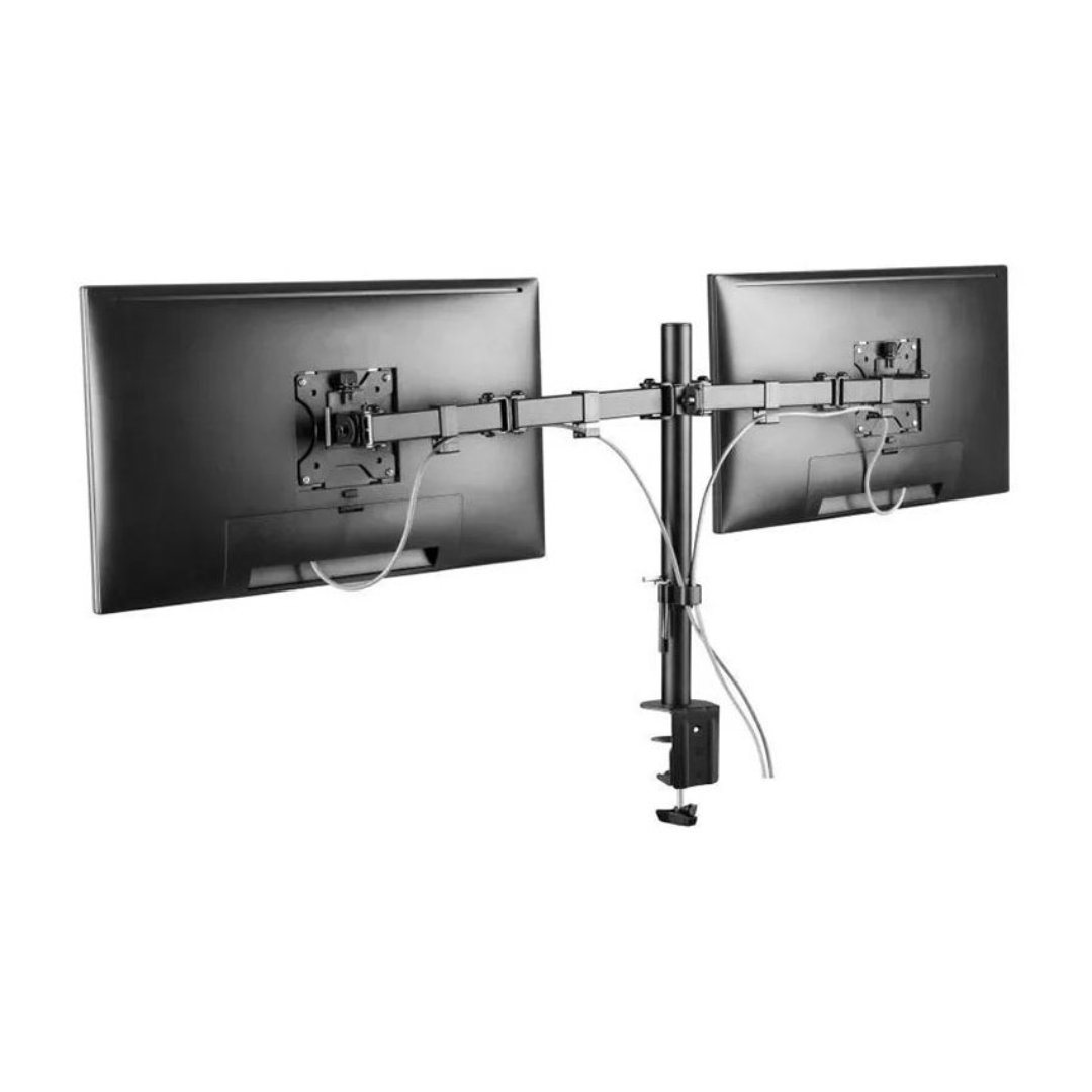 computadoras y laptops - SOPORTE PARA MONITOR LCD KLIPX DOBLE, PARA DOS MONITORES, 13-32 pulgadas  2