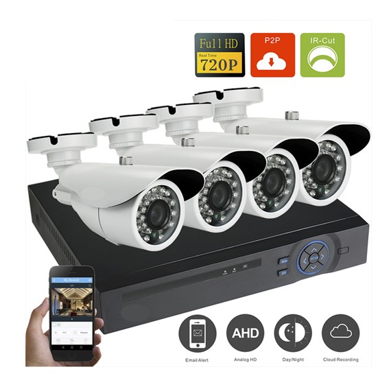 camaras y audio - KIT 4 CAMARAS + CABLE + DVR + MOUSE  0