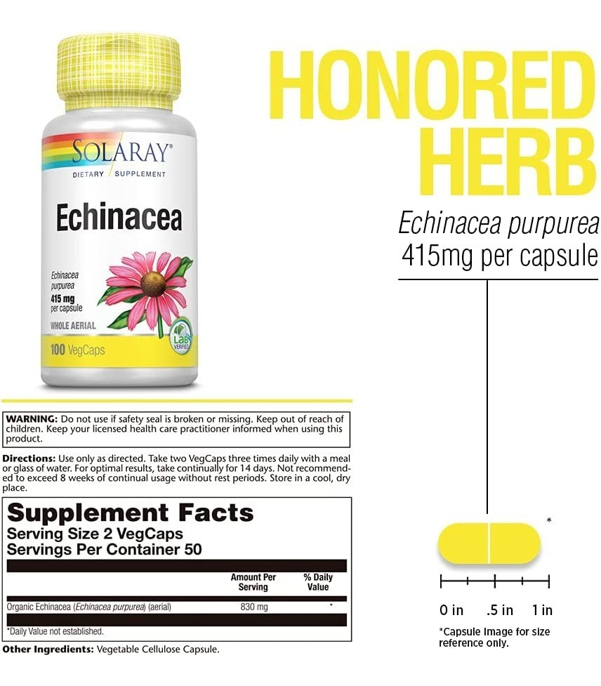 Salud y Equipamiento Médico - Equinacea  415 Mg Solaray - Unidad - Unidad A $2120 1